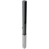 Ornamental bollard | square steel tube 70 x 70 mm | series 4073B | removable, with triangular locking mechanismacc. with DIN 3223, self-engaging lockwith hot-dip galvanized ground socket part-no. 470.10approx. 500 mm below ground